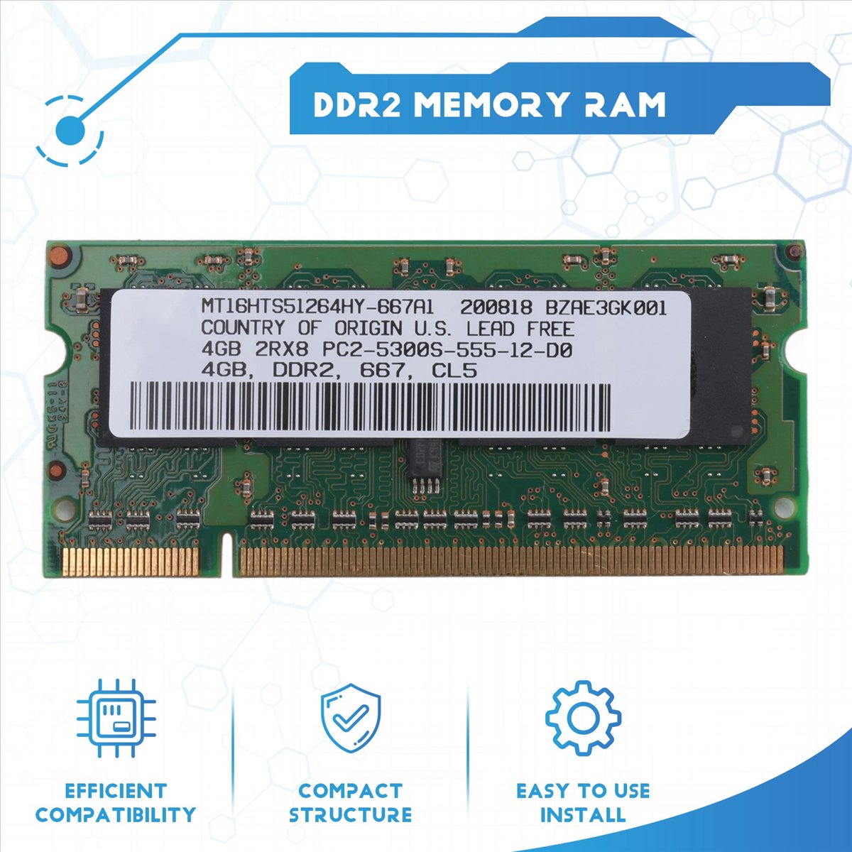Ddr2 Ram - ABAN DDR2 4GB 노트북 램 메모리
